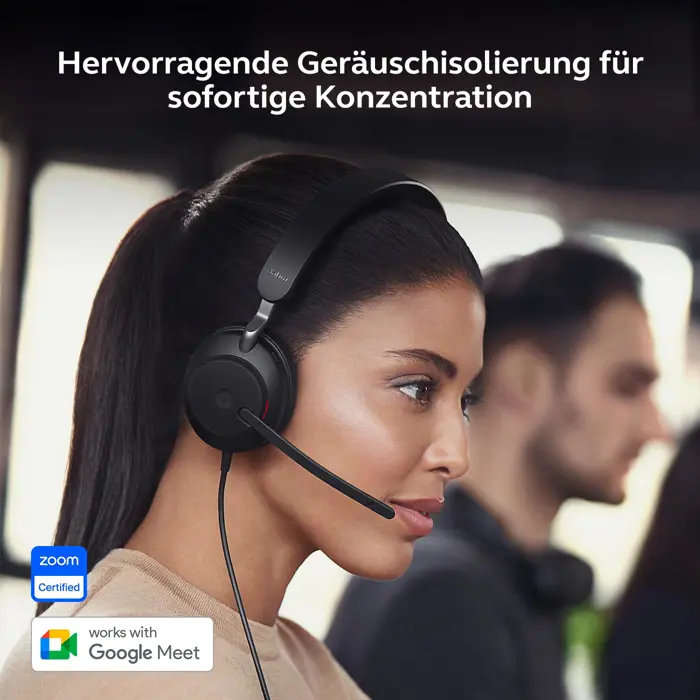 Jabra Evolve2 40 SE (black, UC version, stereo, USB-A and USB-C)