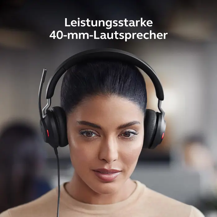 Jabra Evolve2 40 SE (black, UC version, stereo, USB-A and USB-C)