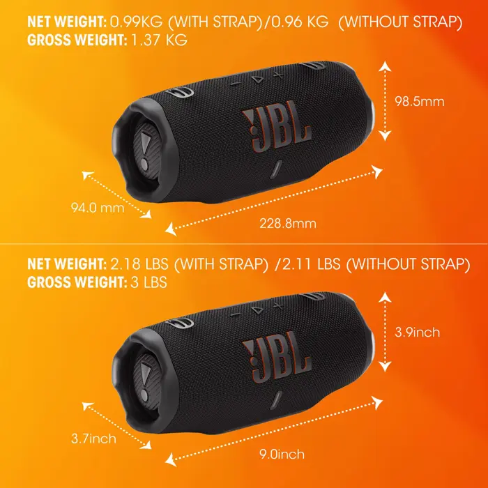 JBL Charge 6 (blue, Bluetooth 5.4, IP68, USB-C)