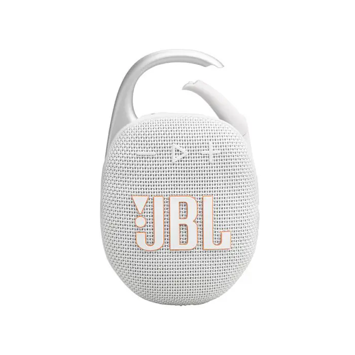 JBL Clip 5 Bluetooth portable speaker, white