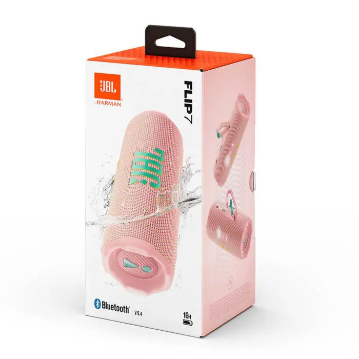 JBL Flip 7 Bluetooth portable speaker, pink