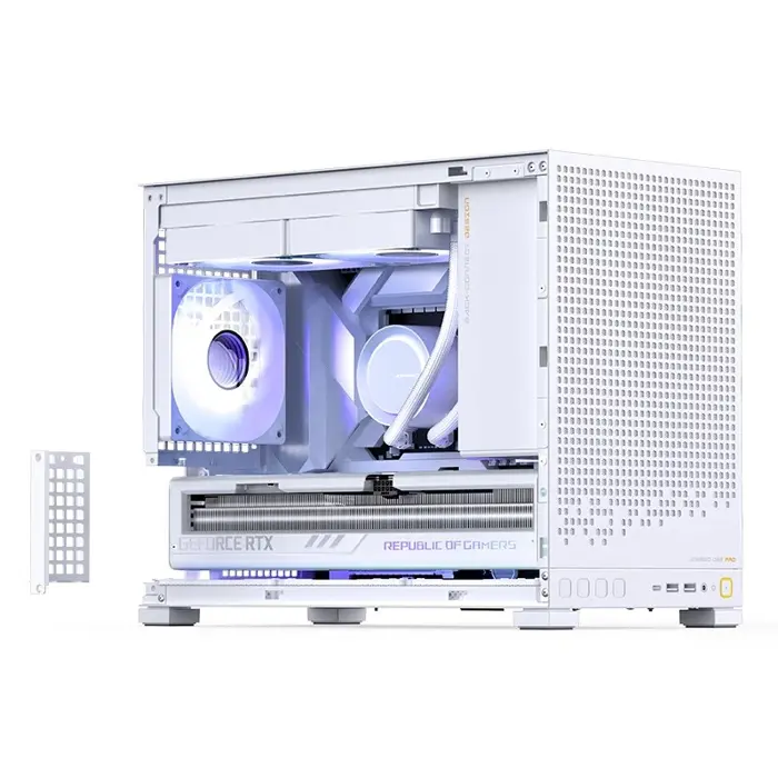 Jonsbo D32 PRO White PC-Gehäuse, Mini-Gehäuse, mATX, Tempered Glass - weiß
