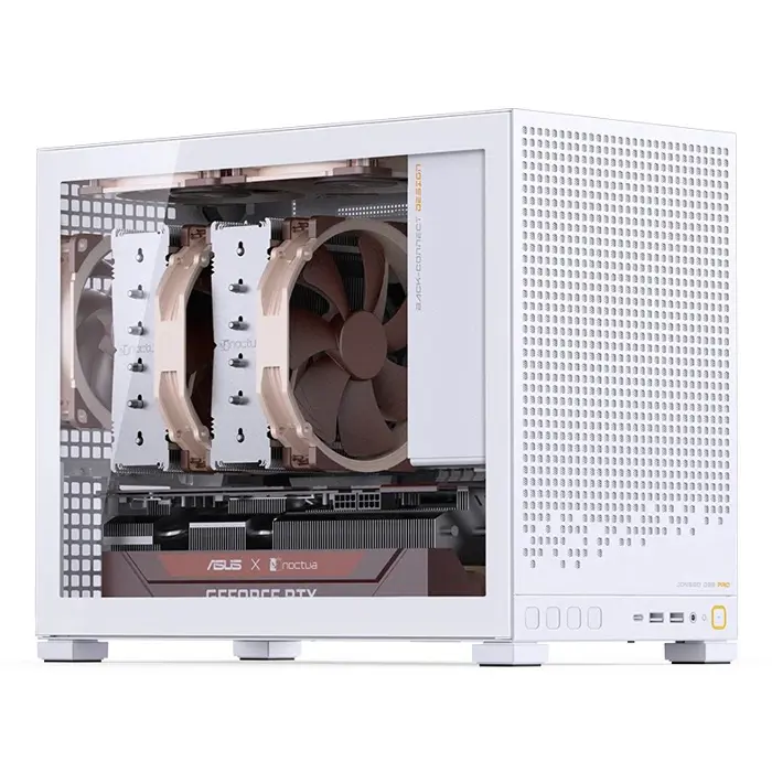Jonsbo D32 PRO White PC-Gehäuse, Mini-Gehäuse, mATX, Tempered Glass - weiß