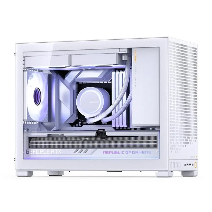 Jonsbo D32 PRO White PC-Gehäuse, Mini-Gehäuse, mATX, Tempered Glass - weiß