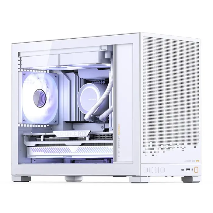 Jonsbo D32 STD White PC Case, Mini, mATX, Glass