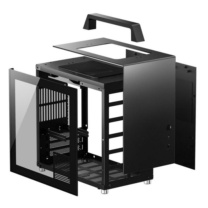 Jonsbo T8 PLUS Mini-ITX case, tempered glass - black