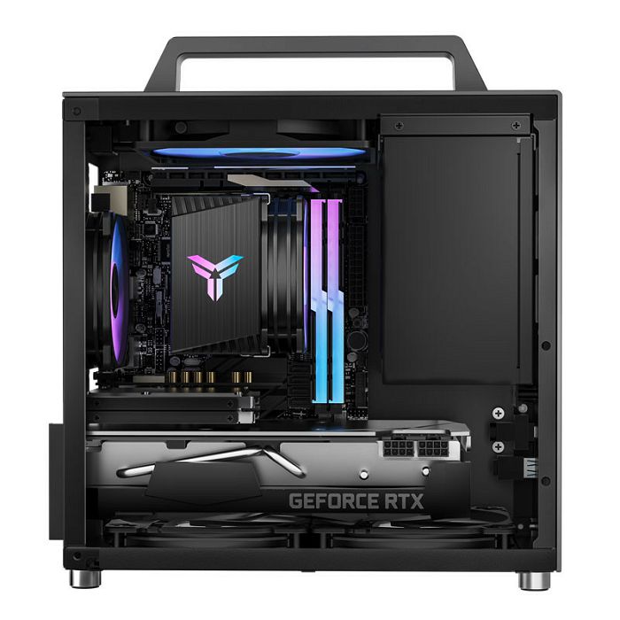 Jonsbo T8 PLUS Mini-ITX case, tempered glass - black