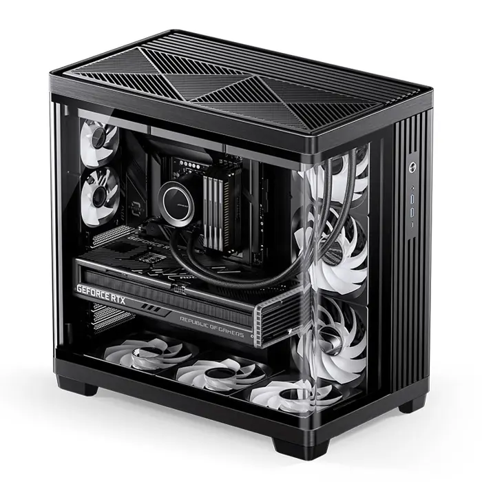 Jonsbo TK-4 Gehäuse, Midi-Tower, ATX, Tempered Glass - black