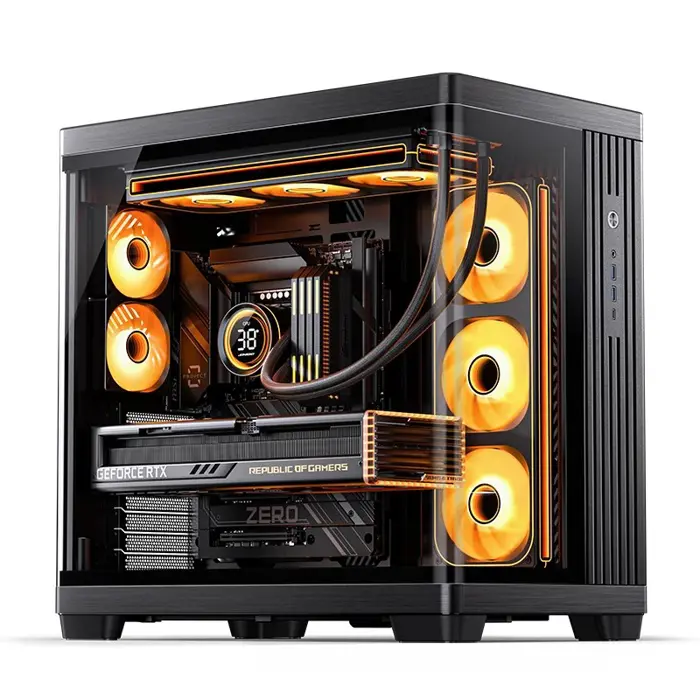 Jonsbo TK-4 Gehäuse, Midi-Tower, ATX, Tempered Glass - black