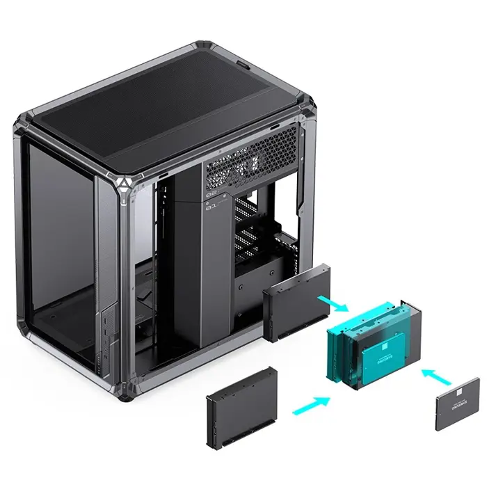 Jonsbo X400 Pro PC-Gehäuse, Midi-Tower, ATX, Tempered Glass - grau