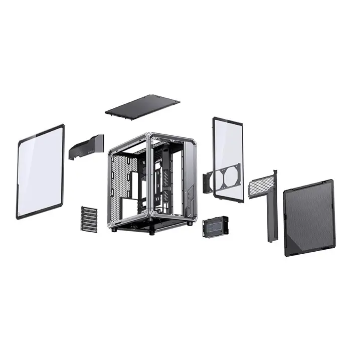 Jonsbo X400 Pro PC-Gehäuse, Midi-Tower, ATX, Tempered Glass - grau