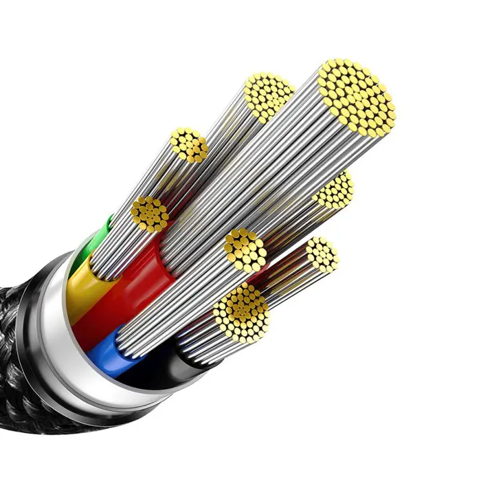 Kabel Baseus Tungsten Gold USB-C to USB-C 480 Mb/s 240 W 1 m Black