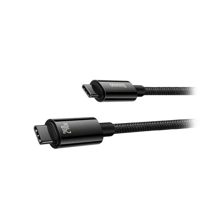 Kabel Baseus Tungsten Gold USB-C to USB-C 480 Mb/s QC 240 W PD 2 m Black