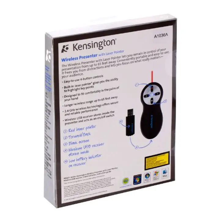 Kensington clear Presenter Si600 black/silver - 33374EU