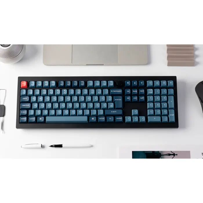 Keychron V6 Max (black/blue-gray, DE layout, Gateron Jupiter Red, hot-swap, RGB)