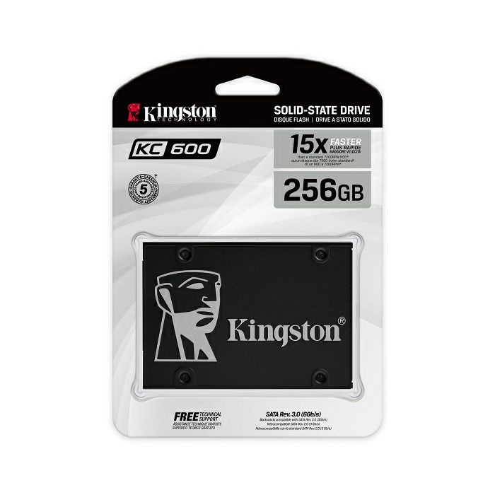 Kingston SSD KC600, R550/W500,256GB, 7mm, 2.5"