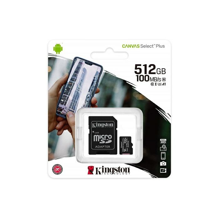 Kingston microSDXC, Select plus, Class10, 512GB