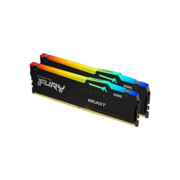 Kingston DRAM 16GB (2x8) 6000MT/s DDR5 CL36 DIMM (Kit of 2) FURY Beast RGB EXPO EAN: 740617331905