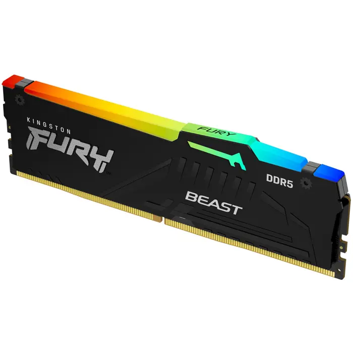 Kingston FURY DIMM 32 GB DDR5-6000, black memory, KF560C36BBE2A-32, Beast RGB, INTEL XMP, AMD EXPO