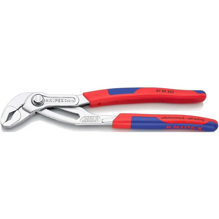 KNIPEX Cobra pipe / water pump pliers 87 05 250 (red/blue, length 250mm, for pipes up to 2)
