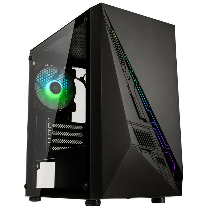 Kolink Inspire K2 Plus ARGB Micro-ATX Case, Tempered Glass - Black INSPIRE K2 PLUS ARGB