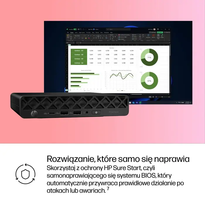 Komputer PC HP ProDesk 4 Mini G1i Ultra 5 235T/16GB/SSD512GB/Intel/11PR 3Y