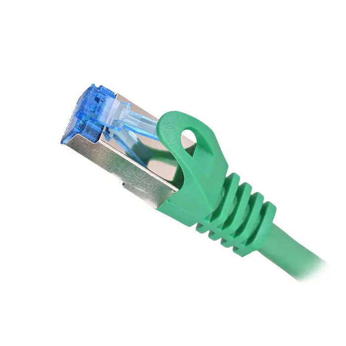 LANBERG PATCHCORD S/FTP CAT.6A 0.5M GREEN LSZH