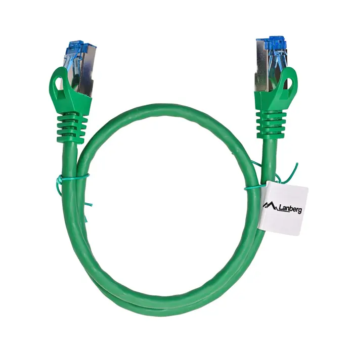 LANBERG PATCHCORD S/FTP CAT.6A 0.5M GREEN LSZH