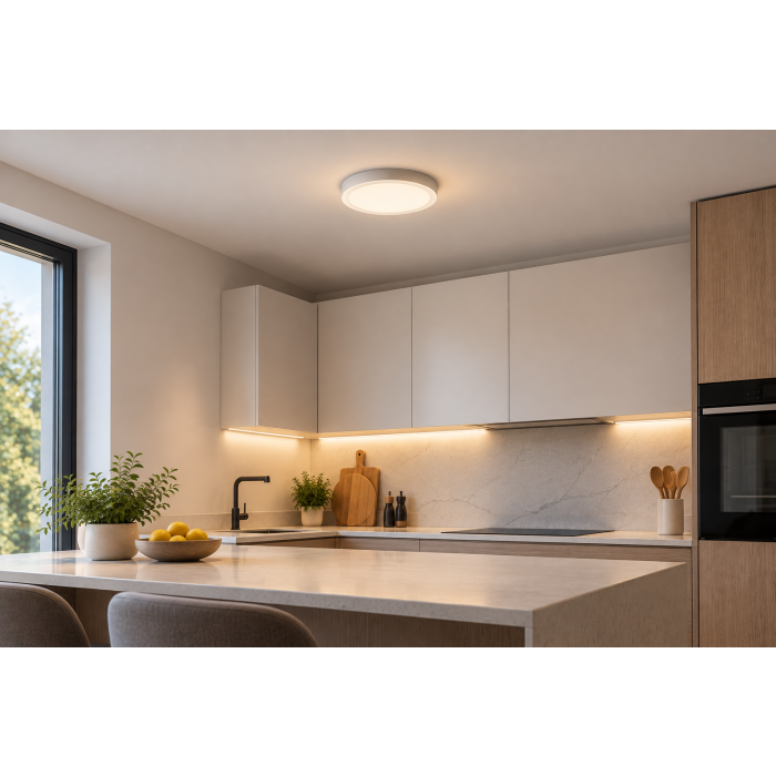 LED panel 24W 2000lm 4000K, surface mounted, round, black