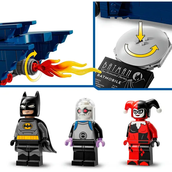 LEGO 76274 DC Super Heroes Batman in the Batmobile vs. Harley Quinn and Mr. Freeze, construction toy