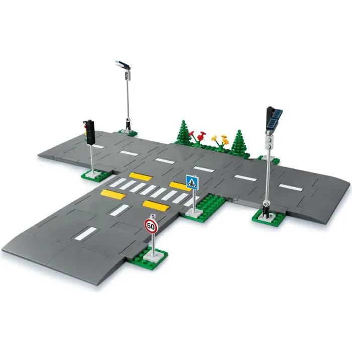 LEGO City intersection with traffic lights 60304