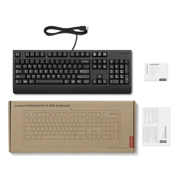 Lenovo Preferred Pro II keyboard Home/Office USB German Black