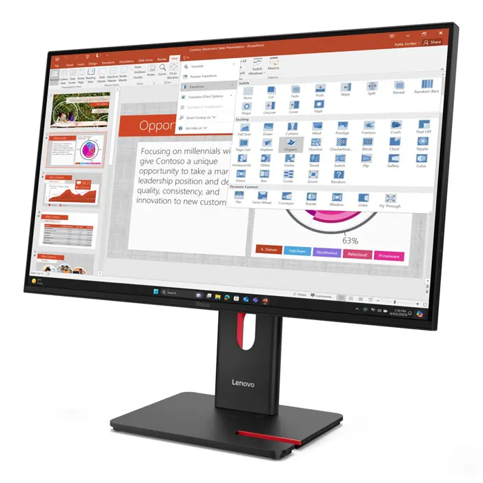 Lenovo ThinkVision T27-40 LED display 68.6 cm (27") 1920 x 1080 pixels Full HD Black