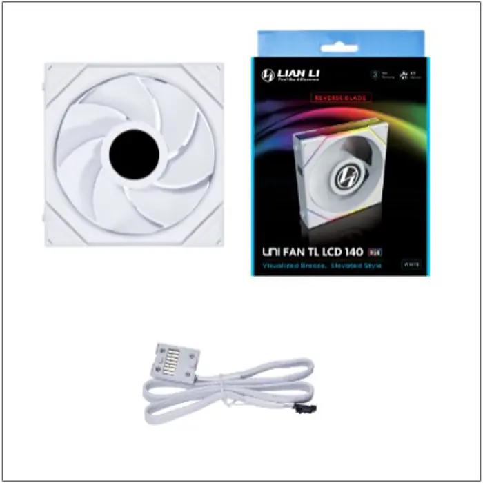 Lian Li Uni Fan TL LCD Computer case, Processor 14 cm White 1 pc(s)