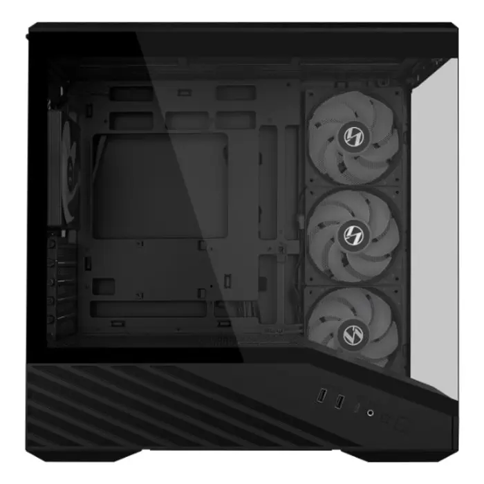 Lian Li VECTOR V100 MINI PC-Gehäuse, Micro-ATX, Tempered Glass - schwarz