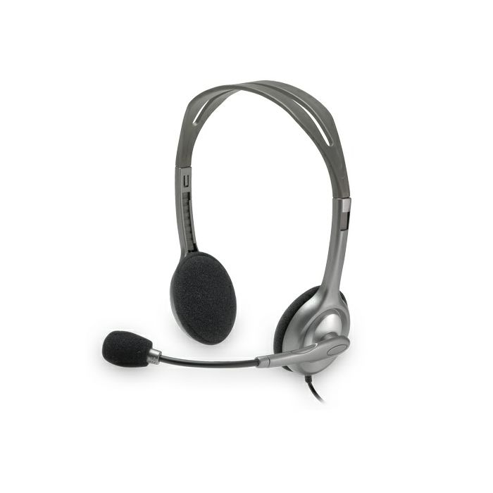 Logitech H110 slušalice s mikrofonom, stereo, siva