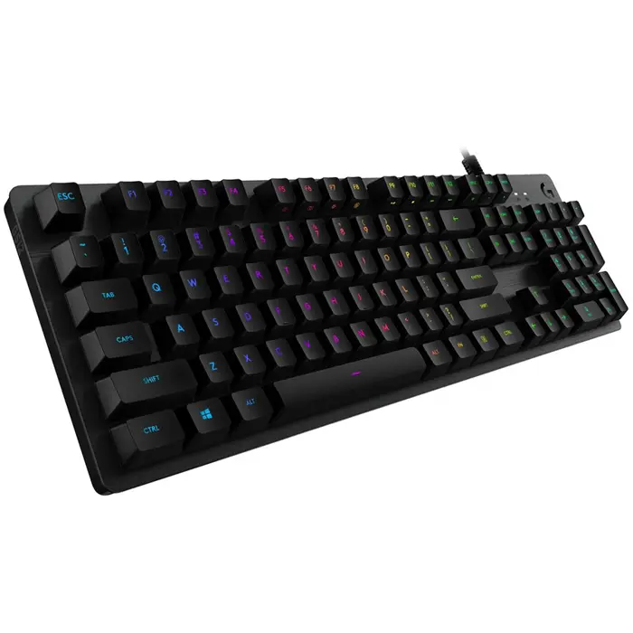 LOGITECH G512 Carbon RGB Mechanical Gaming Keyboard, GX Blue - CARBON - US INTL - USB - INTNL - G512 CLICKY