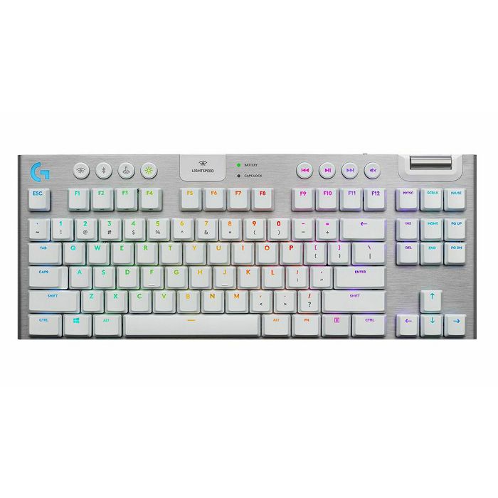 LOGITECH G915 TKL LIGHTSPEED Wireless Mechanical Gaming Keyboard - WHITE - US/HR - TACTILE 920-009664