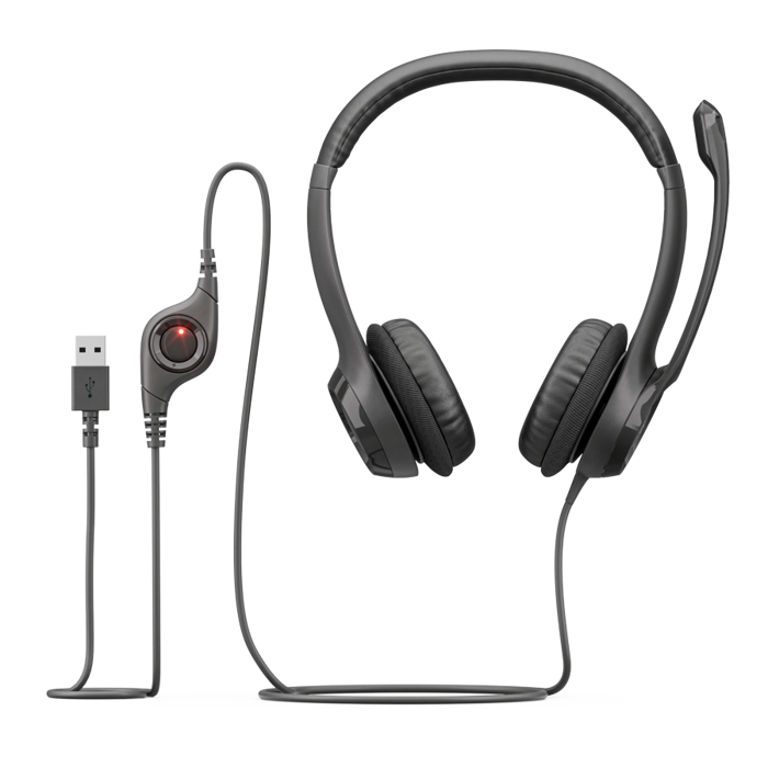 LOGITECH HEADSET-H390 USB-C Computer Headset-MIDNIGHT BLACK-USB-N/A-EMEA28i-935-USB-C