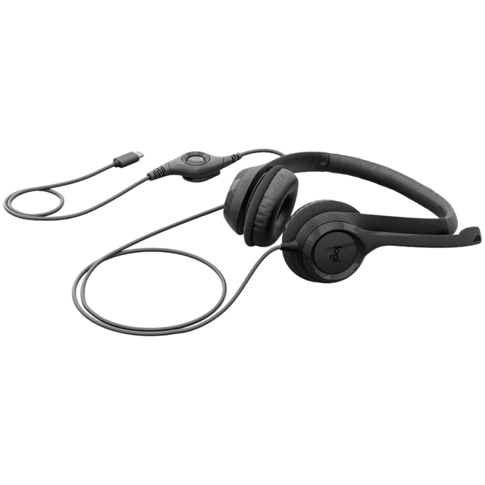 LOGITECH HEADSET-H390 USB-C Computer Headset-MIDNIGHT BLACK-USB-N/A-EMEA28i-935-USB-C