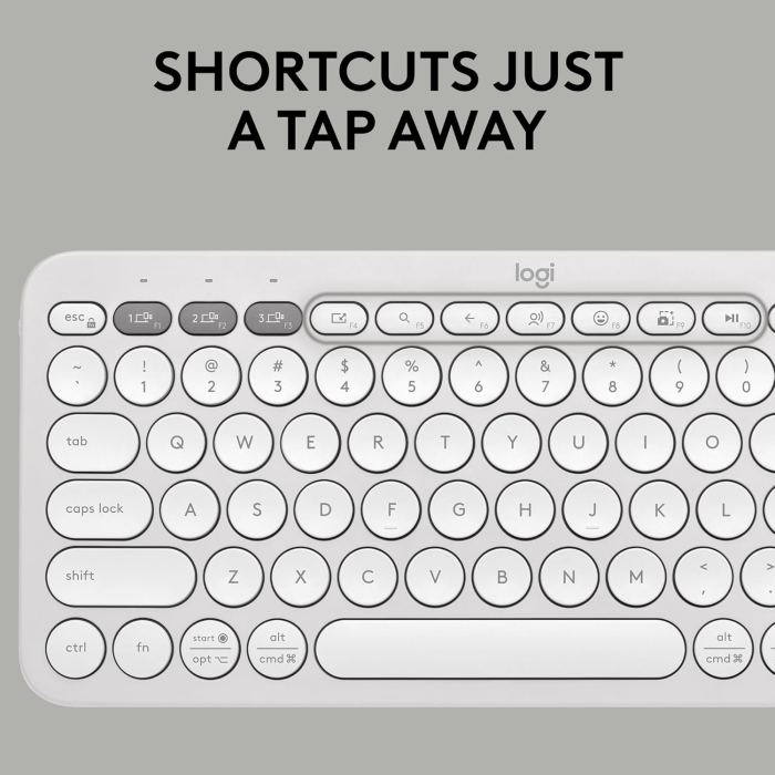 Logitech Keyboard Pebble Keys 2 K380s Multi-Device, white, SLO Mr.