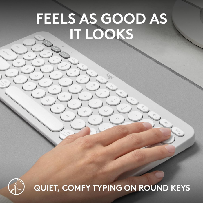 Logitech Keyboard Pebble Keys 2 K380s Multi-Device, white, SLO Mr.