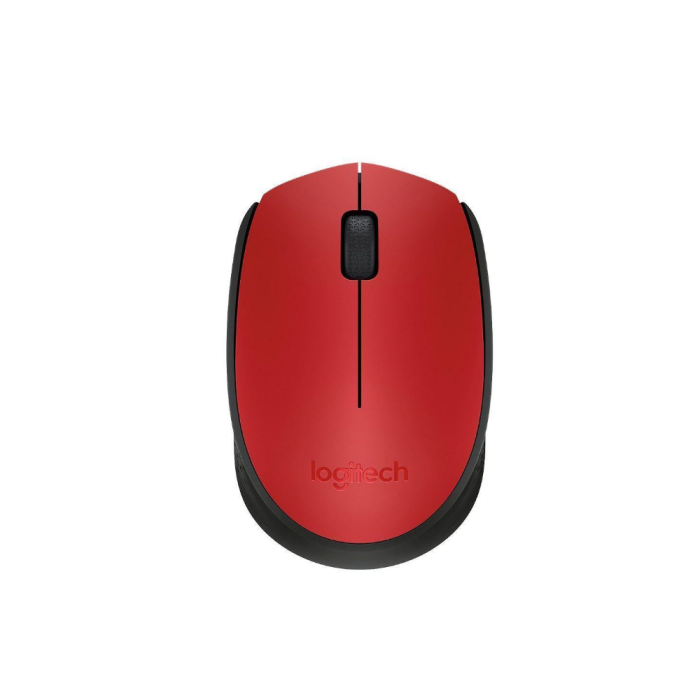 Logitech M171 Wireless small mouse, red