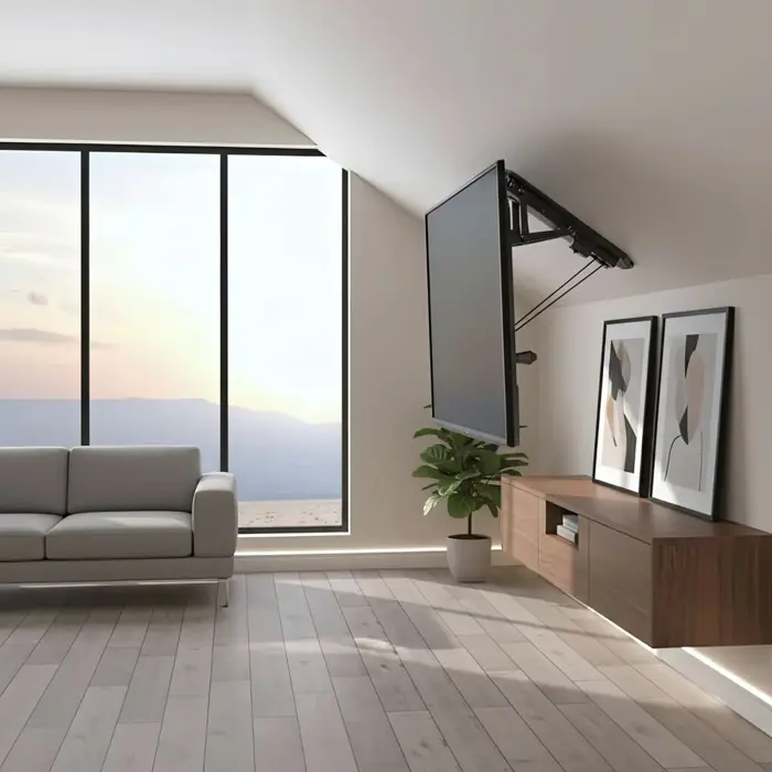 Maclean MC-880 Electric Ceiling TV Mount, 32"-70" 35kg max + Remote Control max VESA 600x411