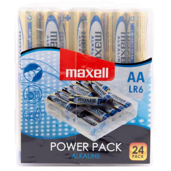 Maxell alkalne baterije LR-6/AA, 24 komada, box