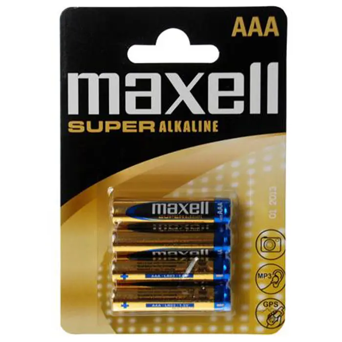 Maxell super alkalne baterije LR-3/AAA, 4 komada