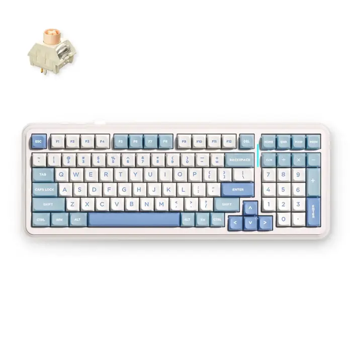 MCHOSE K99 V2 Wireless Mechanical Keyboard, Sky Blue, 98%, MC-K99V2-4 , HR znakovi
