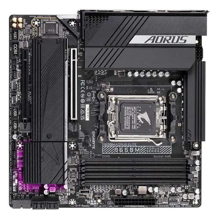 Motherboard Gigabyte B650M AORUS ELITE (B650, AM5, mATX, DDR5)