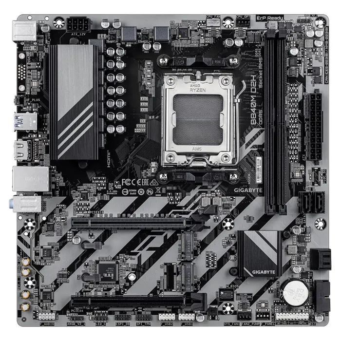 Motherboard Gigabyte B840M D2H (B840,AM5,mATX,DDR5)