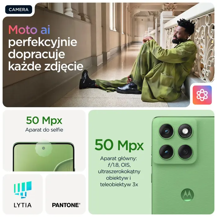 Motorola edge 60 16.9 cm (6.67") Dual SIM Android 15 5G USB Type-C 12 GB 256 GB 5200 mAh Green